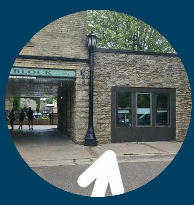 
Nestled behind the Nutting Block building along the serene Cannon River and just across from The Blast ice cream shop on the river with adjacent parking lot.